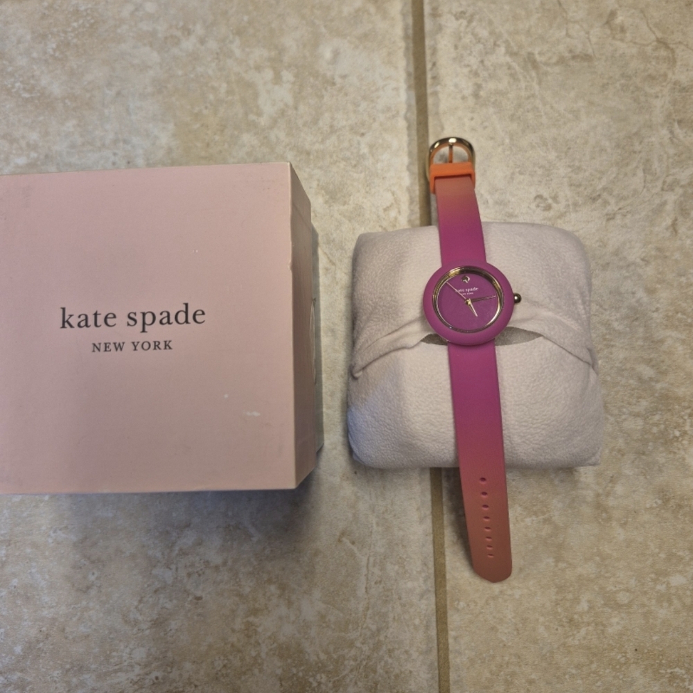 Kate Spade New York Mini Park Row Pink Ombre Silicone Watch
